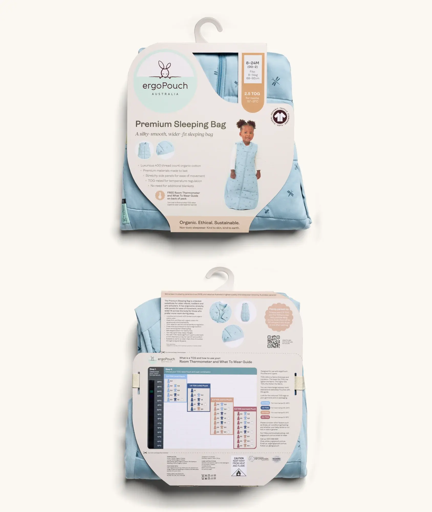 ErgoPouch ErgoPouch Premium Sleeping Bag 2.5 TOG Petit Pretzel
