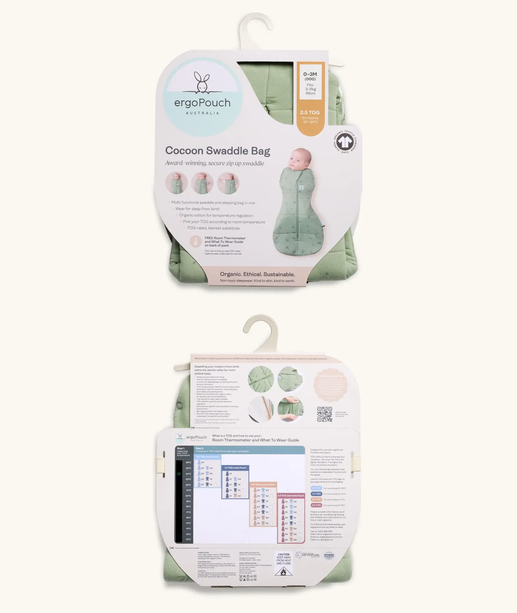 ErgoPouch ErgoPouch Cocoon Swaddle Bag 2.5 TOG - Petit Pretzel