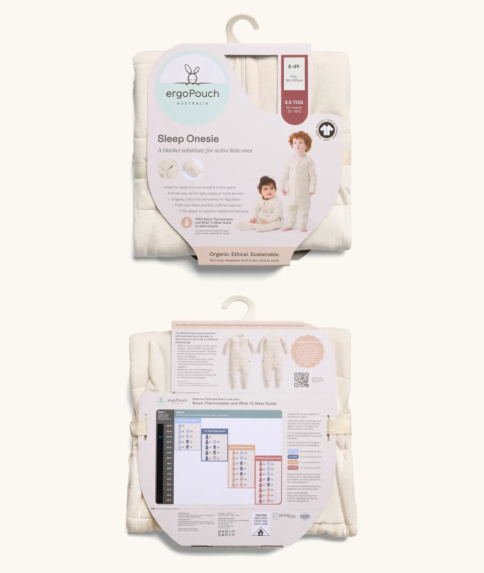 ErgoPouch ErgoPouch Sleep Onesie 3.5 TOG Bon Appetit