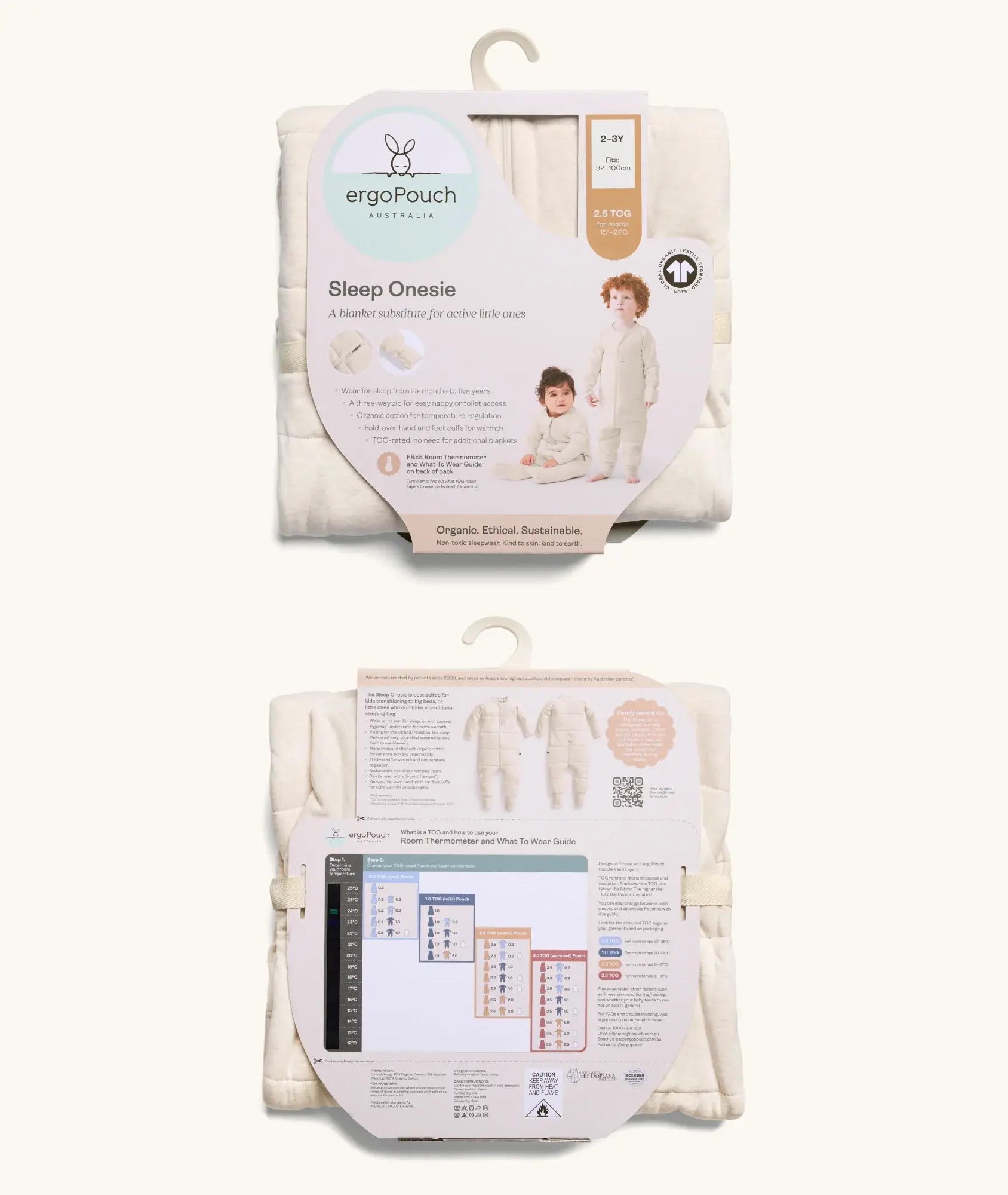 ErgoPouch ErgoPouch Sleep Onesie 2.5 TOG Bon Appetit