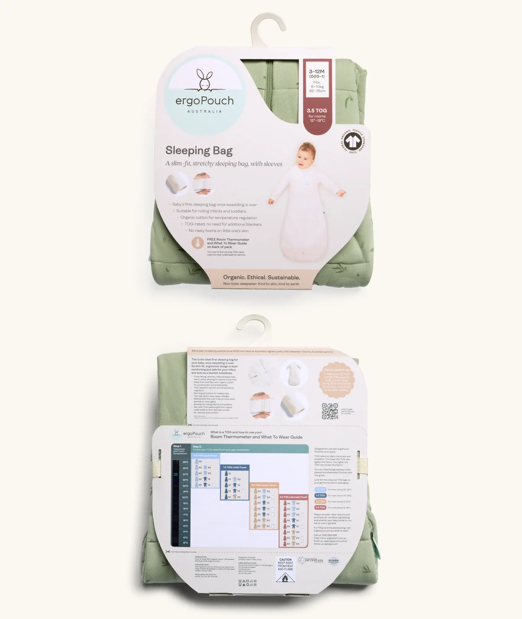 ErgoPouch ErgoPouch Jersey Sleeping Bag 3.5 TOG Sleeved - Bon Appetit