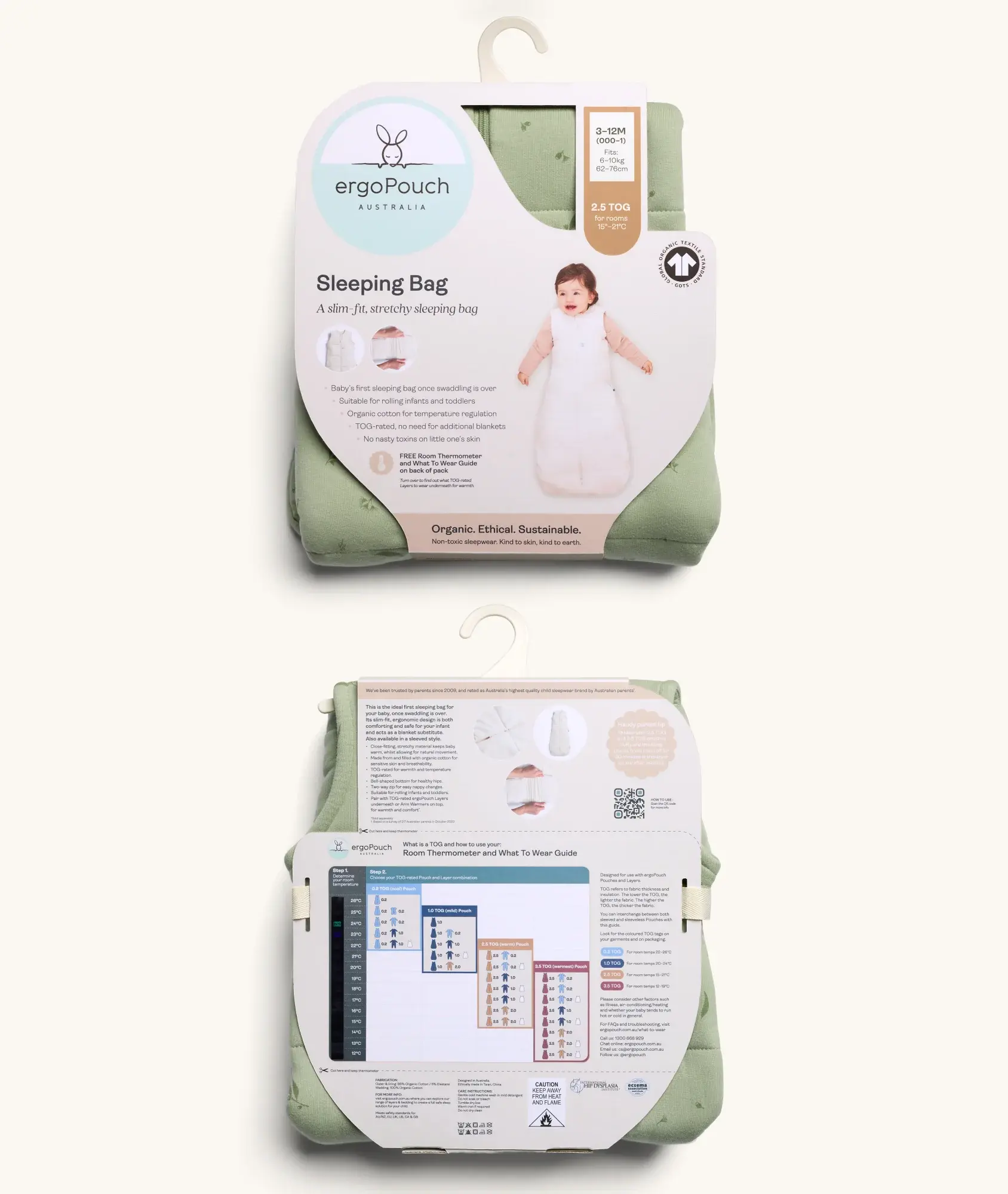 ErgoPouch ErgoPouch Sleeping Bag 2.5 TOG Petit Pretzel