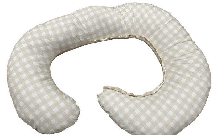 Baby Studio Babystudio The Ultimate Body Pillow - Gingham Beige