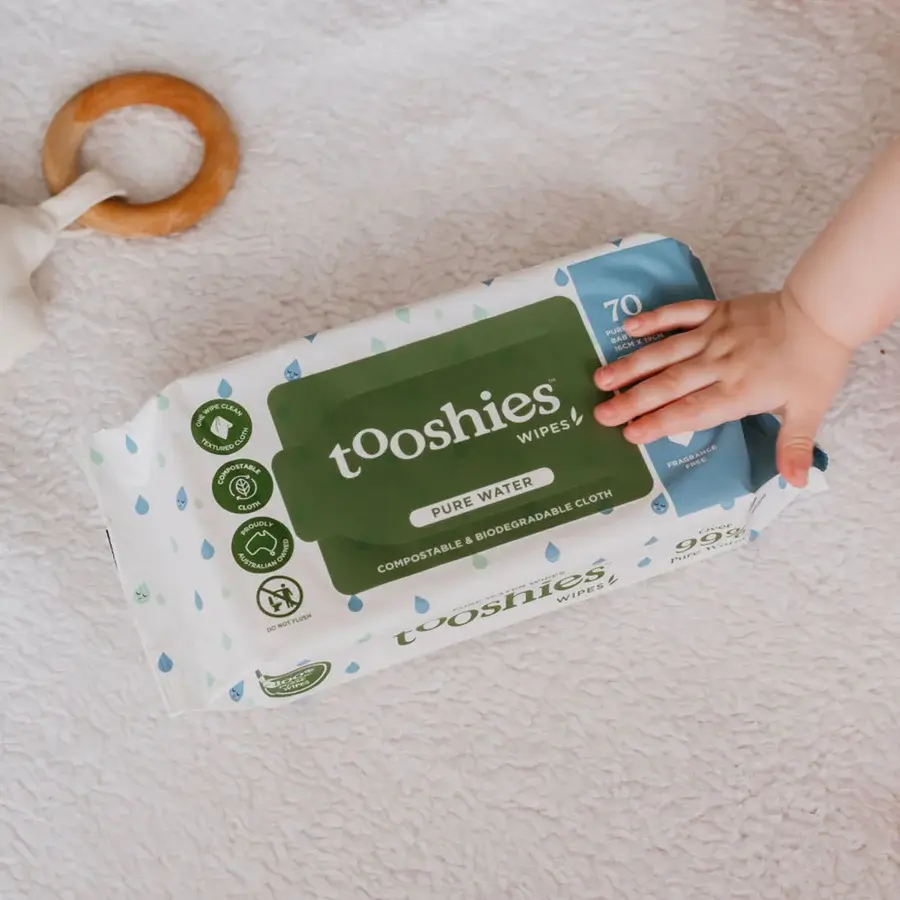 Tooshies Tooshies Pure Water Baby Wipes 70pk