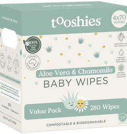 Tooshies Tooshies Pure Baby Wipes Aloe Vera & Chamomile 280pk