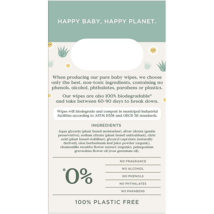 Tooshies Tooshies Pure Baby Wipes Aloe Vera & Chamomile 280pk