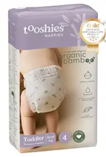 Tooshies Tooshies Organic Bamboo Nappies Size 4 Toddler 10-15kg 36pk