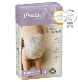 Tooshies Tooshies Organic Bamboo Nappies Size 4 Toddler 10-15kg 36pk