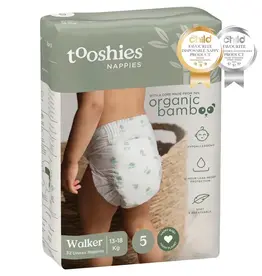 Tooshies Tooshies Organic Bamboo Nappies Size 5 Walker 13-18kg 32pk