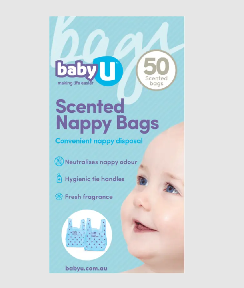 Baby U Baby U Scented Nappy Bags 50pk