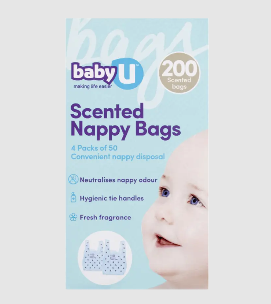 Baby U Baby U Scented Nappy Bags 200pk
