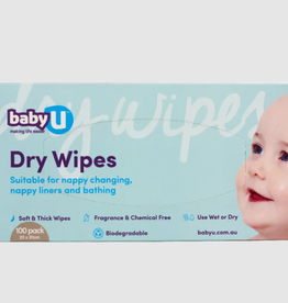 Baby U Baby U Dry Wipes 100pk