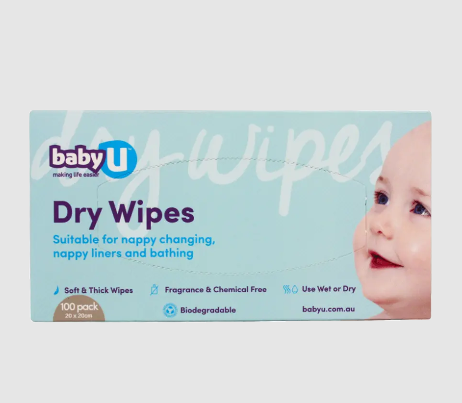 Baby U Baby U Dry Wipes 100pk