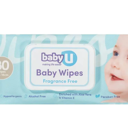 Baby U Baby U Baby Wipes Fragrant Free 80pk