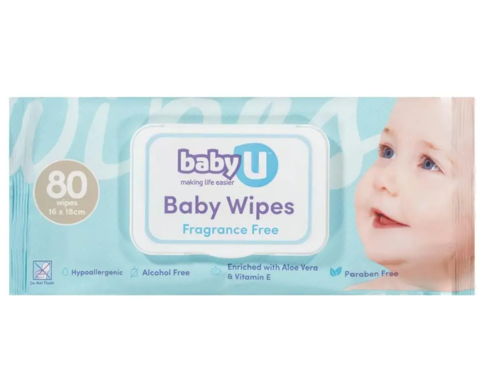 Baby U Baby U Baby Wipes Fragrant Free 80pk