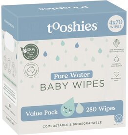 Tooshies Tooshies Pure Water Baby Wipes 280pk
