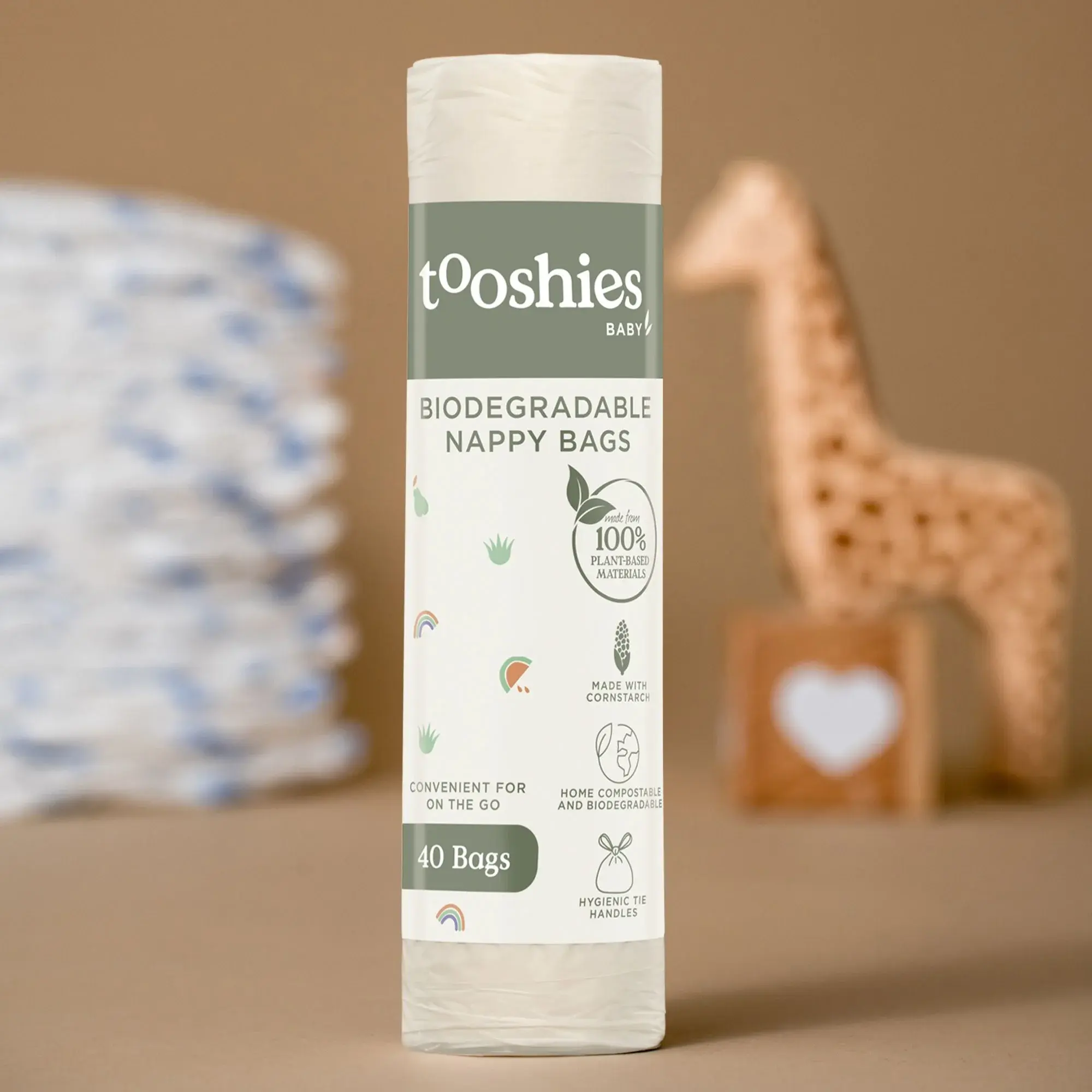Tooshies Tooshies Biodegradable Nappy Bags 40pk