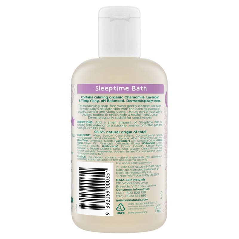 Gaia Gaia Sleeptime Bath Wash 250ml