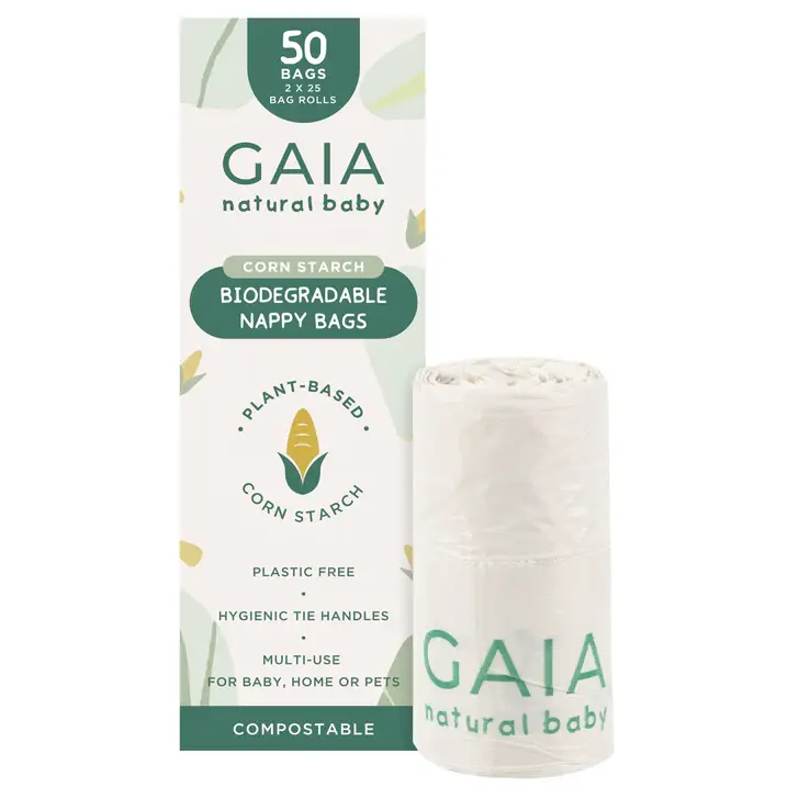 Gaia GAIA Biodegradable Nappy bags 50pk