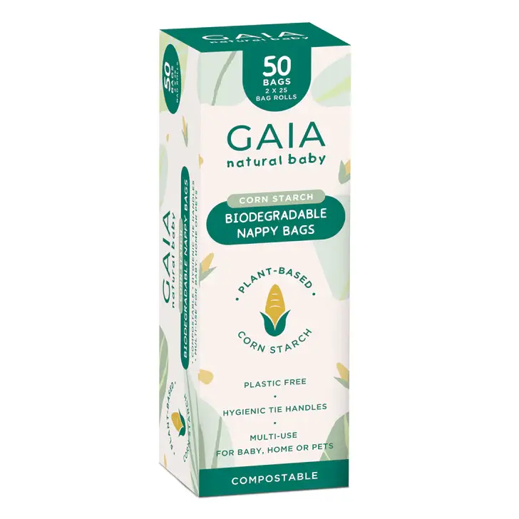 Gaia GAIA Biodegradable Nappy bags 50pk