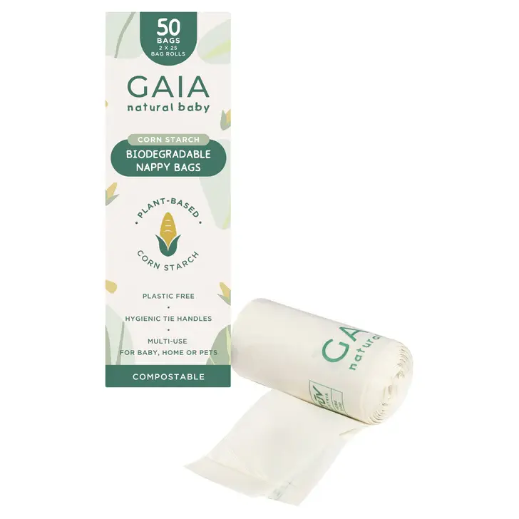 Gaia GAIA Biodegradable Nappy bags 50pk