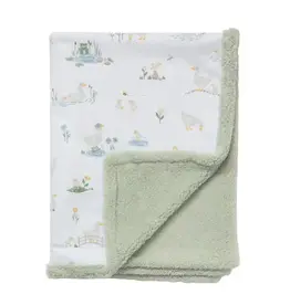 Lively Living Living Textiles Jersey/Sherpa Pram Blanket - Goosey Goosey