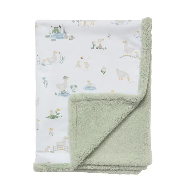 Lively Living Living Textiles Jersey/Sherpa Pram Blanket - Goosey Goosey