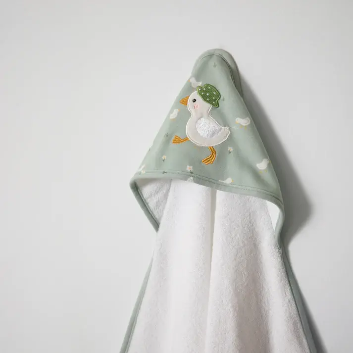 Living Textiles Living Textiles Hooded Towel - Goosey Goosey
