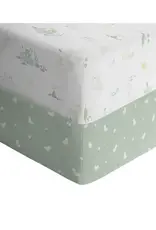 Living Textiles Living Textiles 2 Pack Organic Jersey Cot Fitted Sheets - Goosey Goosey