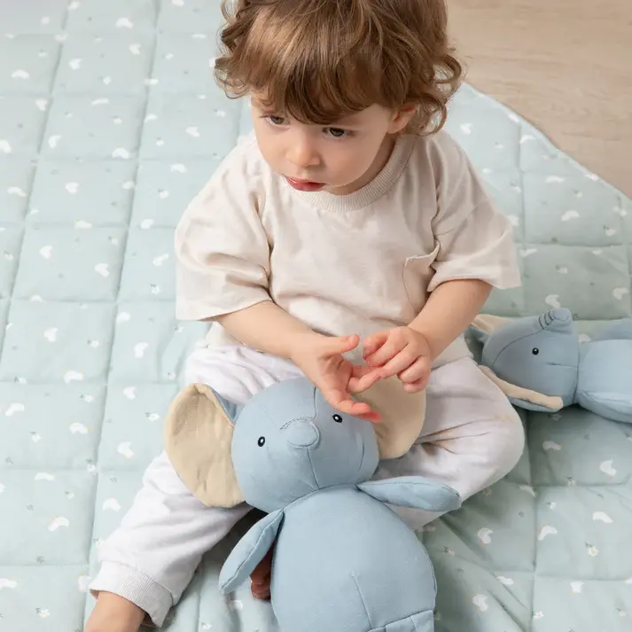 Living Textiles Living Textiles Organic Jersey Quilted Cot Comforter - Goosey Goosey
