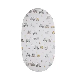 Living Textiles Living Textiles 1-pack Bedside Sleeper Fitted Sheet - Tractor Ride