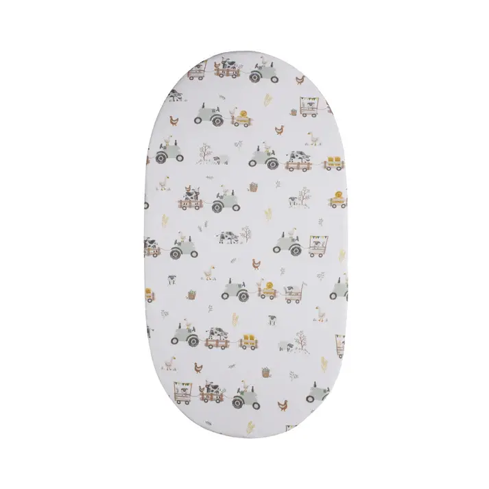 Living Textiles Living Textiles 1-pack Bedside Sleeper Fitted Sheet - Tractor Ride