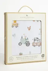 Living Textiles Living Textiles 1-pack Bedside Sleeper Fitted Sheet - Tractor Ride