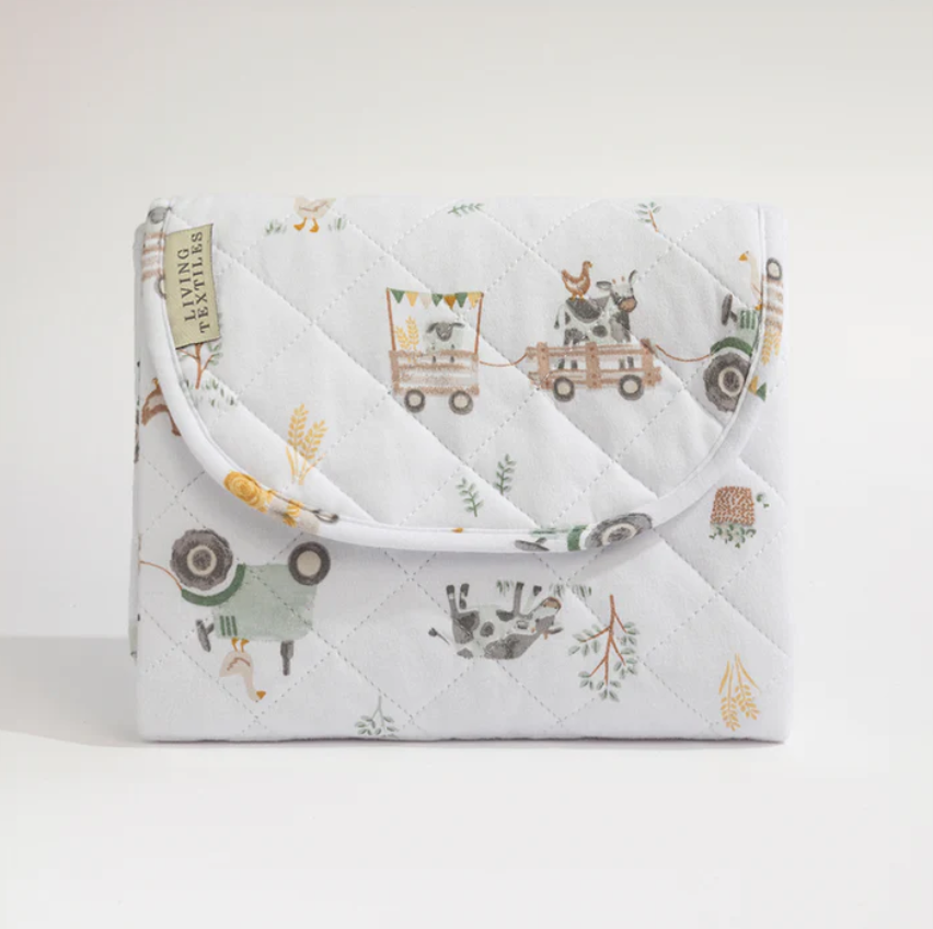 Living Textiles Living Textiles Foldable Waterproof Travel Change Mat - Tractor Ride