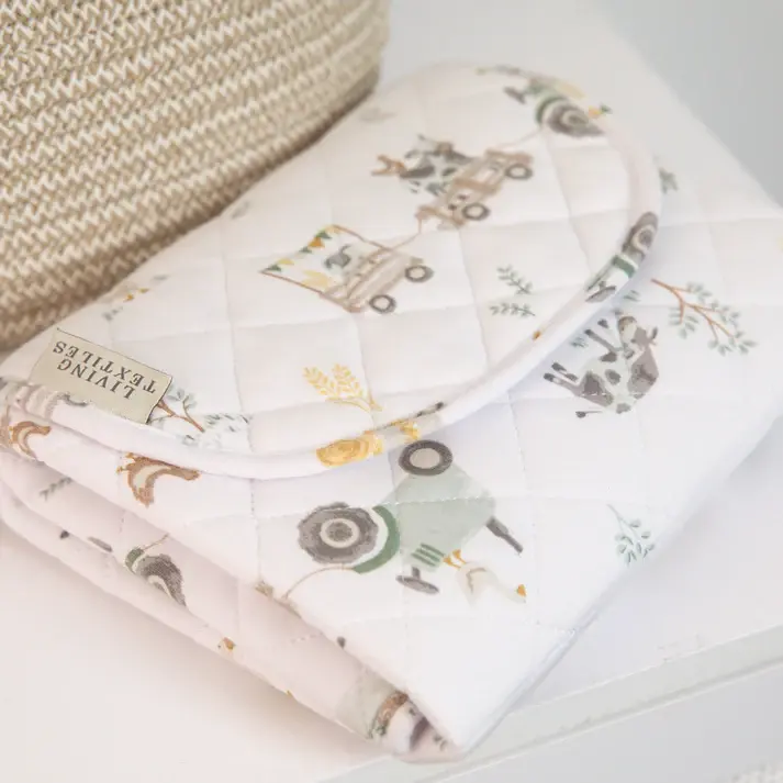 Living Textiles Living Textiles Foldable Waterproof Travel Change Mat - Tractor Ride