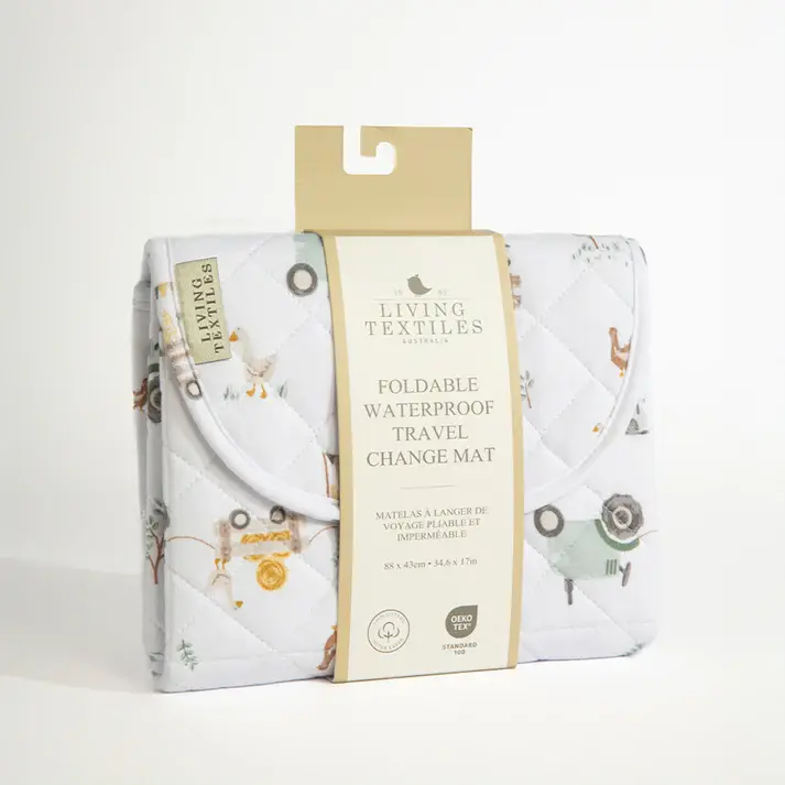 Living Textiles Living Textiles Foldable Waterproof Travel Change Mat - Tractor Ride