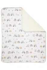 Living Textiles Living Textiles Jersey/Sherpa Pram Blanket Tractor Ride