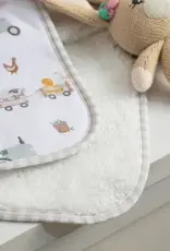 Living Textiles Living Textiles Jersey/Sherpa Pram Blanket Tractor Ride