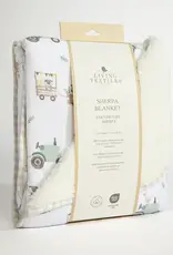 Living Textiles Living Textiles Jersey/Sherpa Pram Blanket Tractor Ride