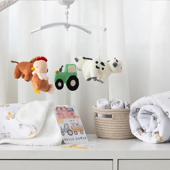Living Textiles Living Textiles Musical mobile set Tractor Ride