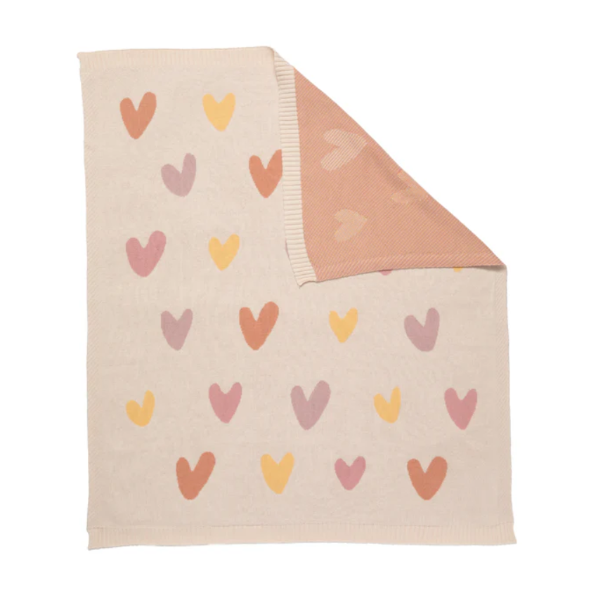 Living Textiles Living Textiles Jacquard Blanket - Bohemian Bliss/ Hearts