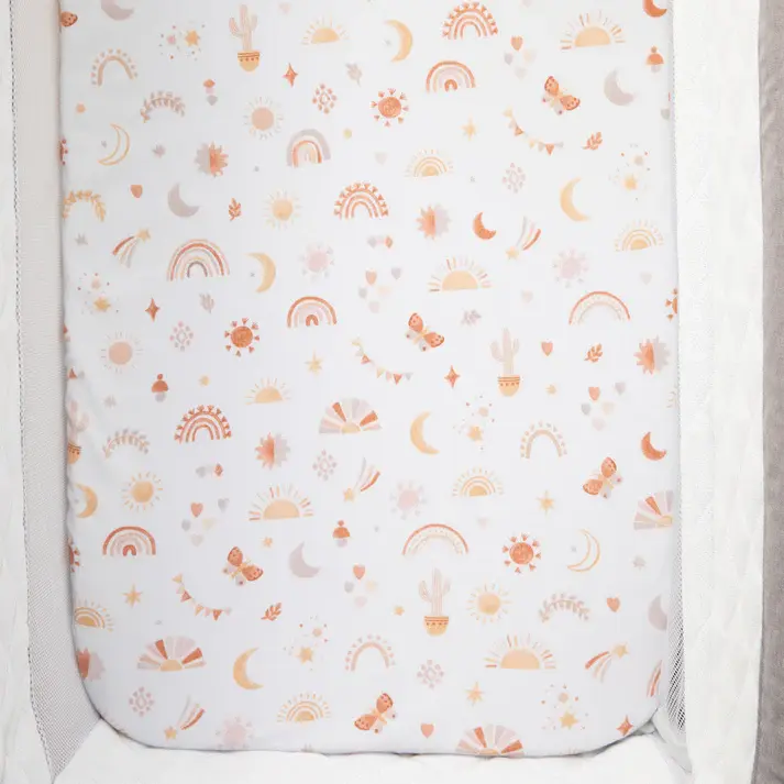 Living Textiles Living Textiles 1-pack Bedside Sleeper Fitted Sheet - Bohemian Bliss