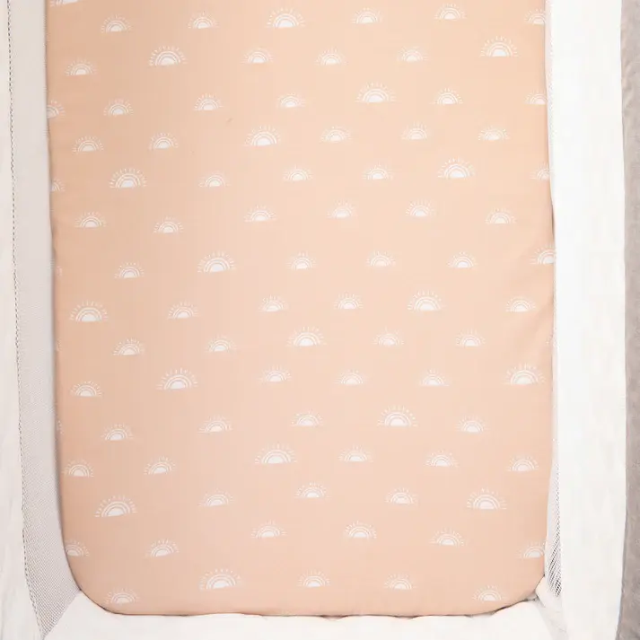 Living Textiles Living Textiles 1-pack Bedside Sleeper Fitted Sheet - Dusty Sunset/Bohemian Bliss