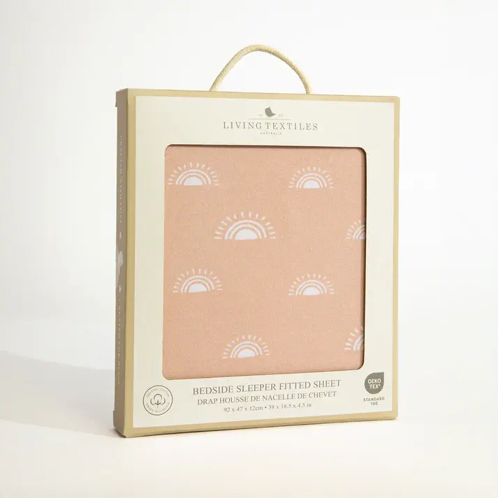 Living Textiles Living Textiles 1-pack Bedside Sleeper Fitted Sheet - Dusty Sunset/Bohemian Bliss