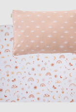 Living Textiles Living Textiles 1-pack Port-a-cot Fitted Sheet & Pillowcase - Bohemian Bliss