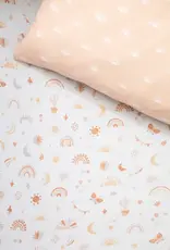 Living Textiles Living Textiles 1-pack Port-a-cot Fitted Sheet & Pillowcase - Bohemian Bliss