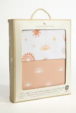 Living Textiles Living Textiles 1-pack Port-a-cot Fitted Sheet & Pillowcase - Bohemian Bliss