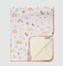 Living Textiles Living Textiles Jersey/Sherpa Pram Blanket Bohemian Bliss