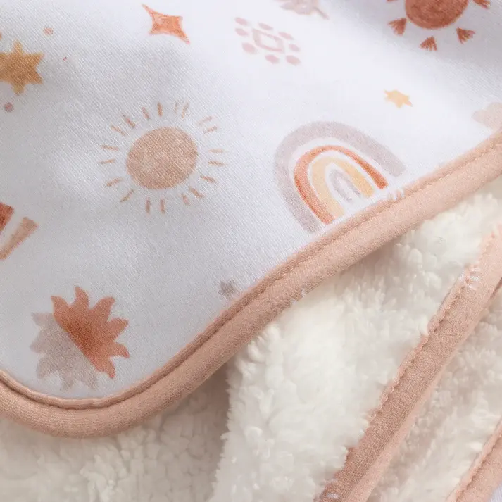 Living Textiles Living Textiles Jersey/Sherpa Pram Blanket Bohemian Bliss
