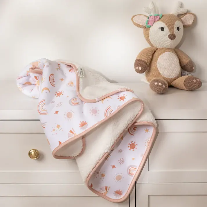 Living Textiles Living Textiles Jersey/Sherpa Pram Blanket Bohemian Bliss